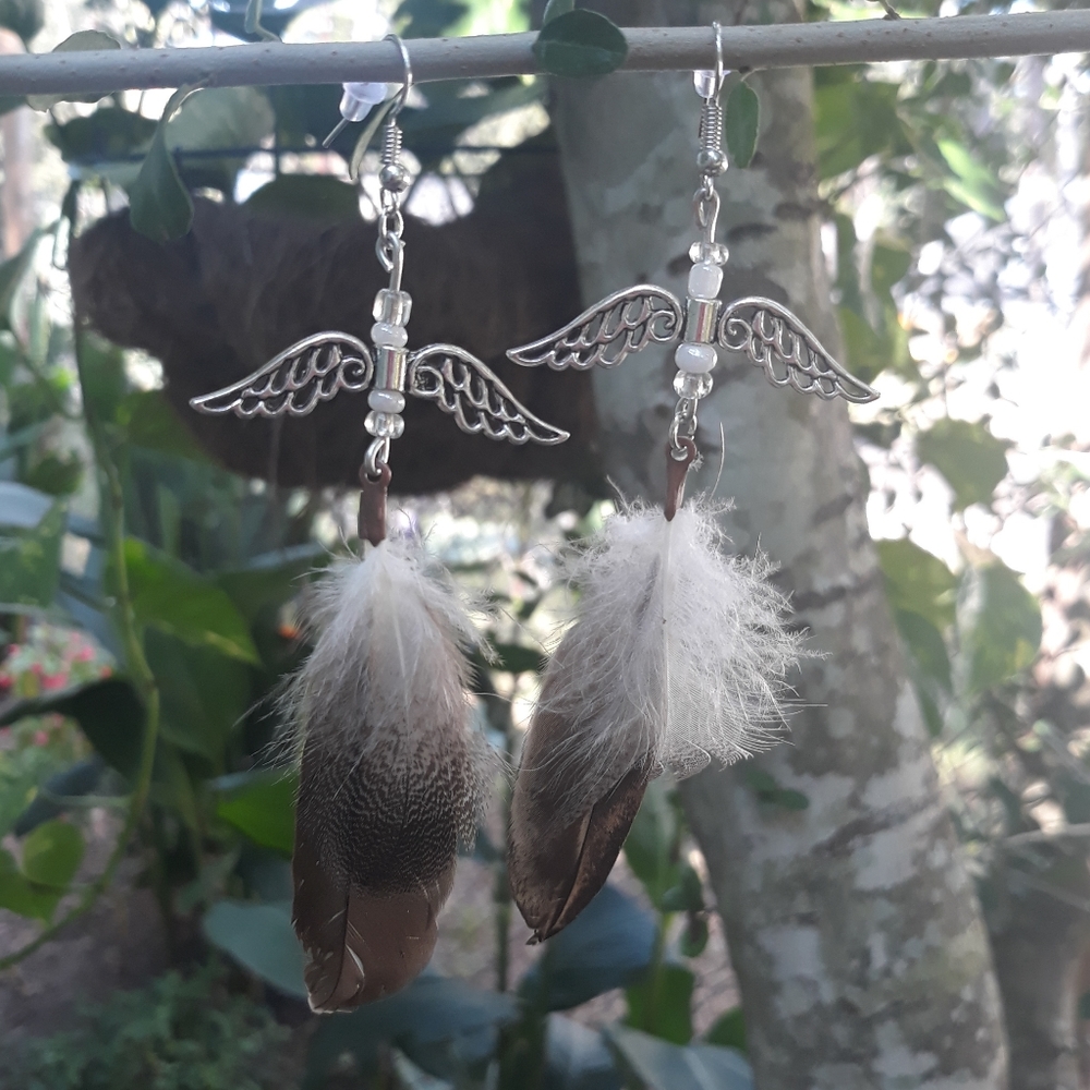 Feather earrings